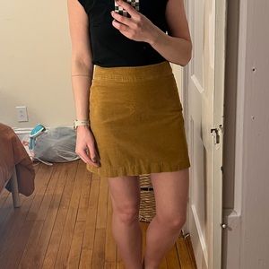 Jcrew mercantile golden corduroy skirt